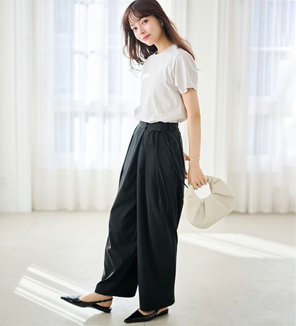 RANAN（ラナン）の「【5つの機能付】ひんやり着回し抜群ベーシックＴシャツ＜選べる着丈＞（Tシャツ）」｜詳細画像