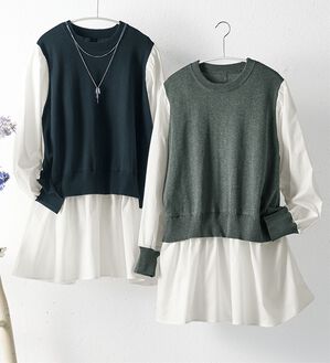 BELLUNA（ベルーナ）の「【２枚組】ベストドッキングチュニック（チュニック）」｜詳細画像