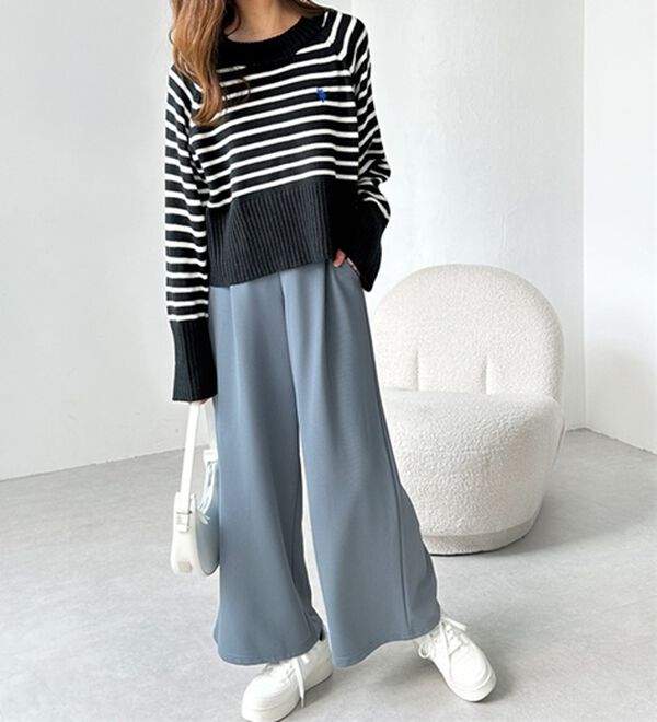 GeeRA（ジーラ）の「美脚ストレッチワイドパンツ（ワイドパンツ・ガウチョ）」｜詳細画像