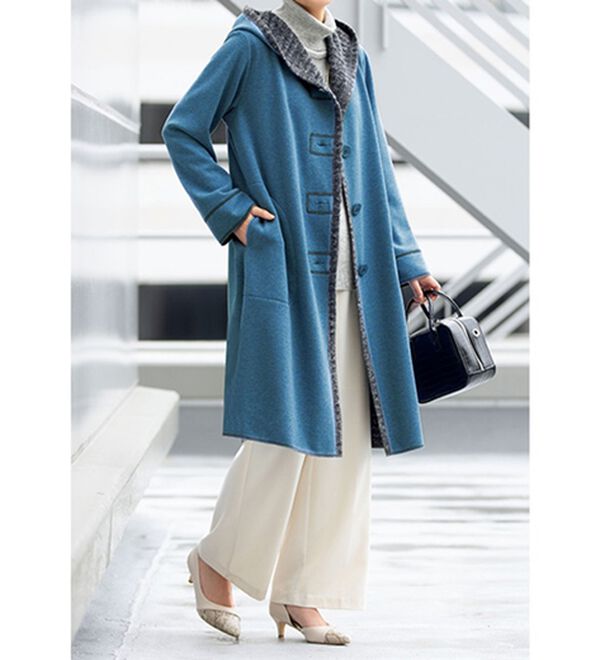 ルフラン（ルフラン）の「Ｃａｒｕｐｏｋａ　さっとお出かけ柔らかコート（ロングコート）」｜詳細画像