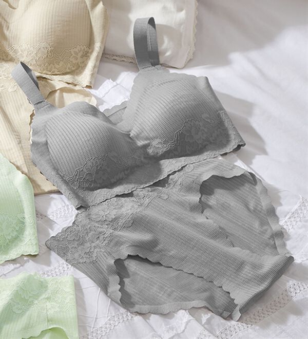 LAVIENNE（ラヴィエンヌ）の「ナチュラルレースのＳｕ－ｐｉｔａ（スーピタ）ブラ・ショーツ（別売）（ブラジャー）」｜チャコールグレー