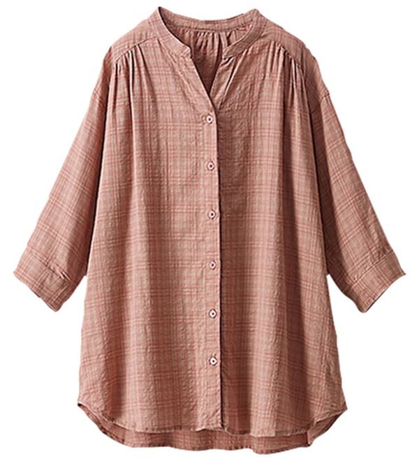 BELLUNA（ベルーナ）の「ふんわりシャドーチェック素材シャツ（シャツ）」｜詳細画像