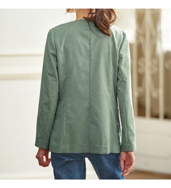 BELLUNA（ベルーナ）の「カジュアルコーデにきちんと感を！ノーカラージャケット（ノーカラージャケット）」｜詳細画像