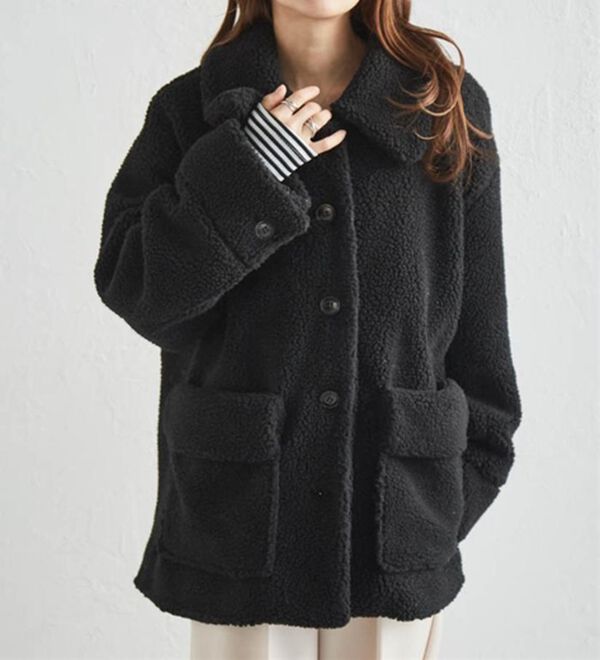 RANAN（ラナン）の「ステンカラーボアコート（ハーフコート）」｜詳細画像