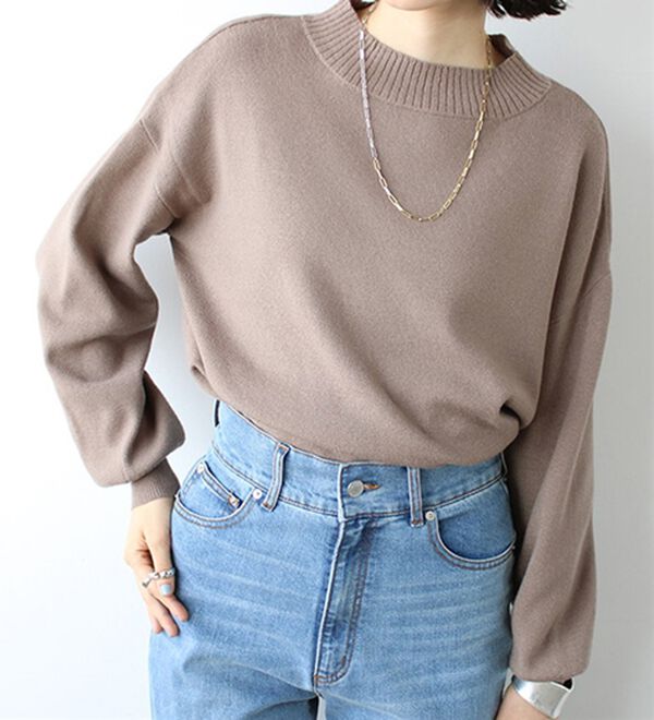 GeeRA（ジーラ）の「ボタン付モチモチニットトップス（ニット・セーター）」｜詳細画像