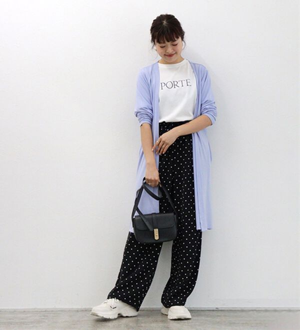 Pierrot（ピエロ）の「【接触冷感】楽ちんキレイ見えワイドイージーパンツ（フルレングスパンツ）」｜詳細画像