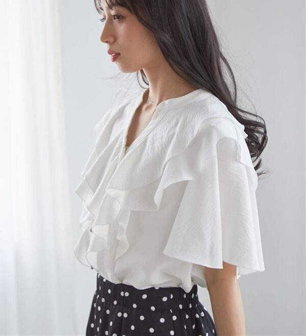 RANAN（ラナン）の「ラッフルフリルブラウス（ブラウス）」｜詳細画像