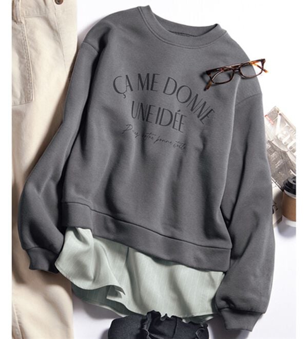 ルフラン（ルフラン）の「【２色組】レイヤード風プルオーバー（カットソー）」｜詳細画像