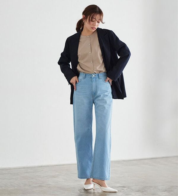 Pierrot（ピエロ）の「２ｗａｙパールボタンブラウス（ブラウス）」｜詳細画像