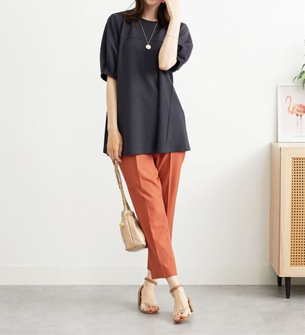 BELLUNA（ベルーナ）の「ポコポコ素材ふんわり袖チュニック（チュニック）」｜詳細画像