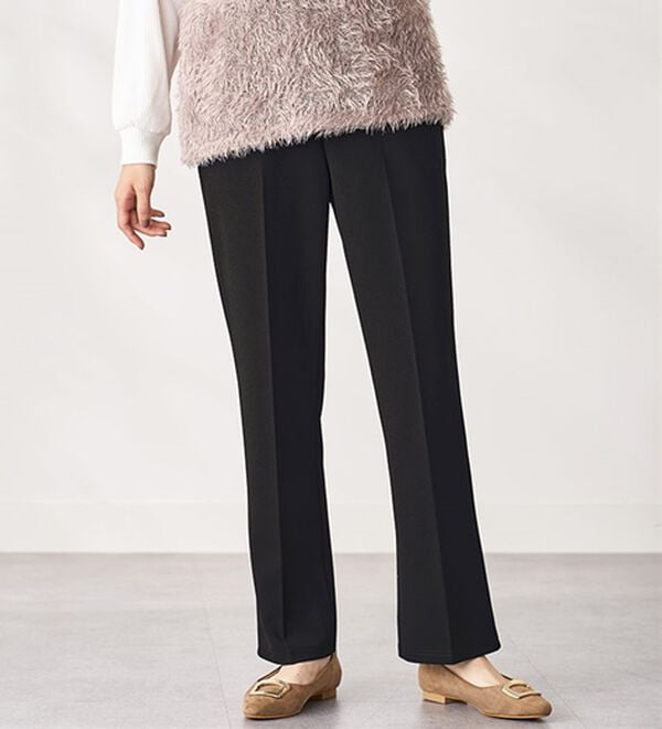 BELLUNA（ベルーナ）の「ジョーゼット素材フレアーパンツ（フルレングスパンツ）」｜詳細画像