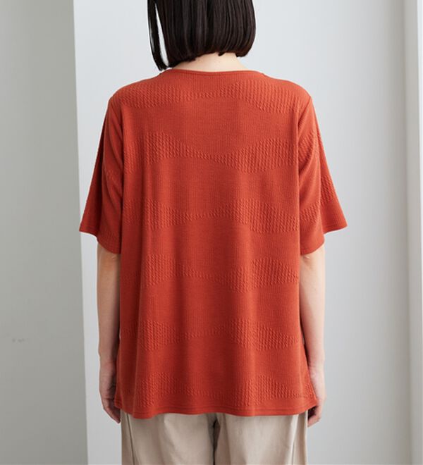 BELLUNA（ベルーナ）の「波柄ジャカード素材裾ボタンチュニック（チュニック）」｜詳細画像