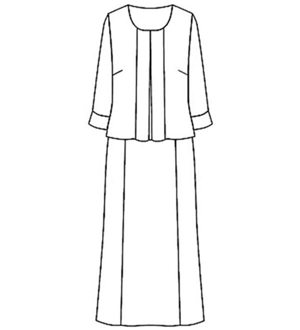 BELLUNA（ベルーナ）の「北陸幾何柄ジャカードワンピースアンサンブル（ブラックフォーマル（喪服・礼服））」｜詳細画像