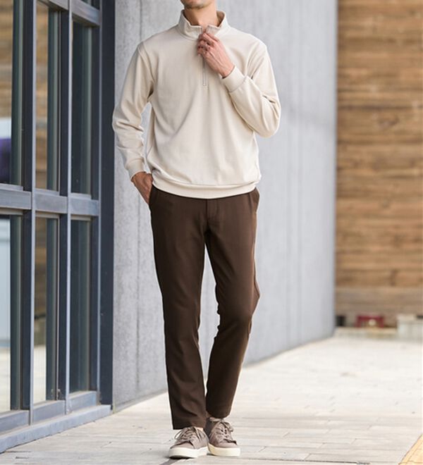 REMEN'S（リメンズ）の「起毛やわらかテーパードパンツ（メンズフルレングスパンツ）」｜詳細画像