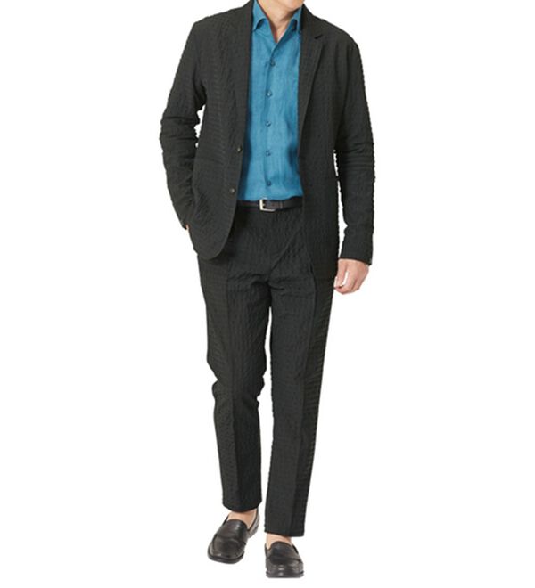 「【おじフェス着用】ランダムサッカーサマーセットアップ　スラックス（メンズフルレングスパンツ）」｜詳細画像