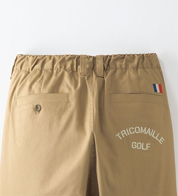 「＜トリコマイユゴルフ＞ゴルフ仕様のゆったりタックチノ（メンズフルレングスパンツ）」｜詳細画像