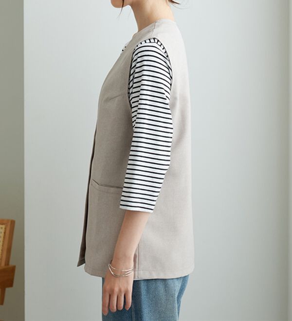 BELLUNA（ベルーナ）の「ノーカラーデザインジレ（ベスト）」｜詳細画像