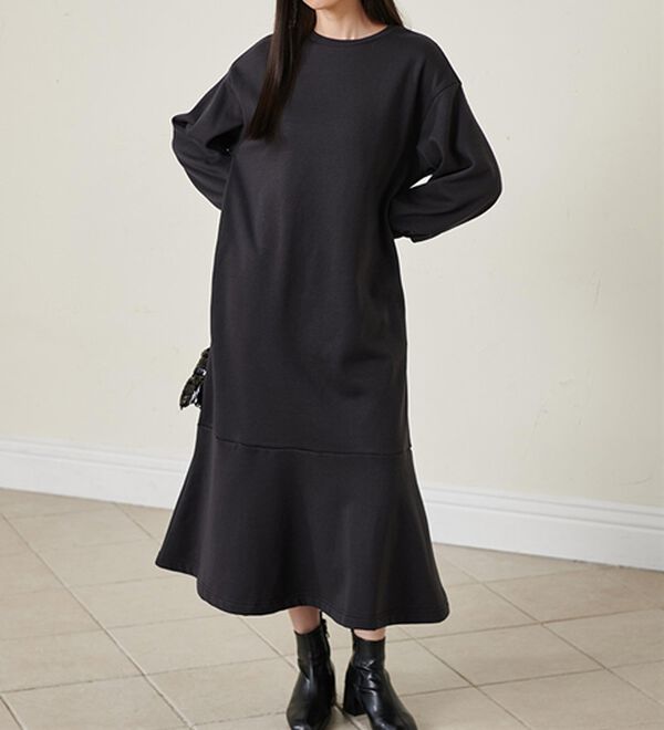 RANAN（ラナン）の「＜ＨＩＧＨ　ＳＰＥＣ＞毛玉になりにくい！ペプラムデザインワンピース（その他ワンピース）」｜詳細画像