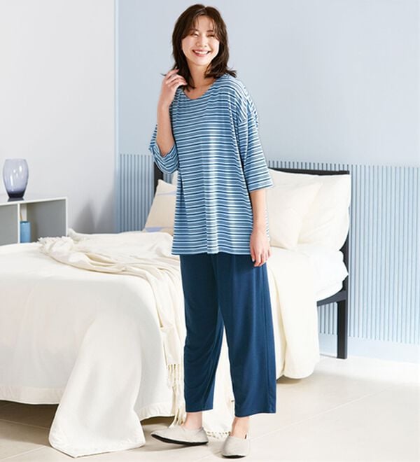 「【２着組】１日中着ていたくなるひんやりパジャマ（パジャマ・ルームウェア）」｜詳細画像