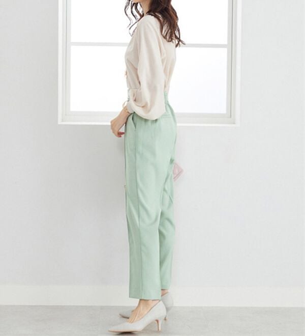 BELLUNA（ベルーナ）の「桜オイル加工テーパードパンツ（テーパードパンツ）」｜詳細画像