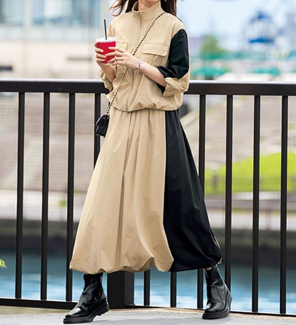 BELLUNA（ベルーナ）の「はっ水！ナイロンバルーンジャケット（ブルゾン）」｜詳細画像