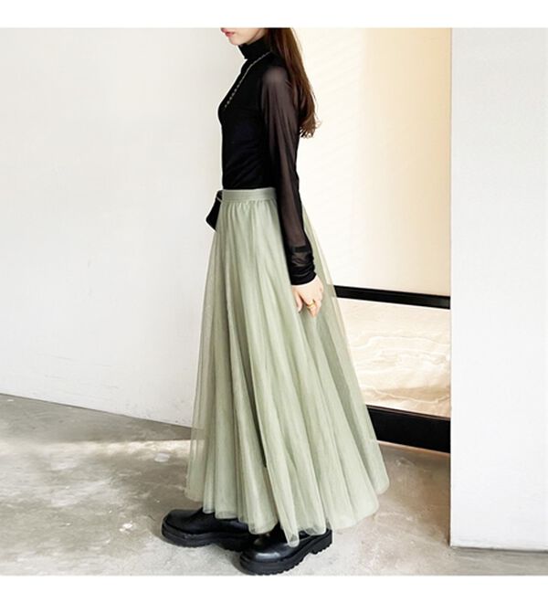 GeeRA（ジーラ）の「フレアーチュールロングスカート（ロングスカート）」｜詳細画像