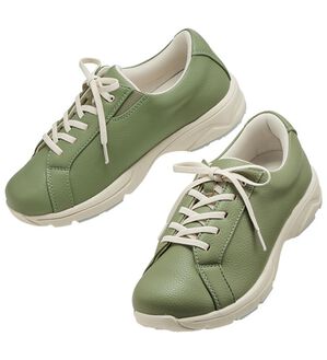 ルフラン（ルフラン）の「スッと履けるウォーキングシューズ・ブーツ＜ラシーナコンフォート＞（スニーカー）」｜ヒモ（オリーブ）