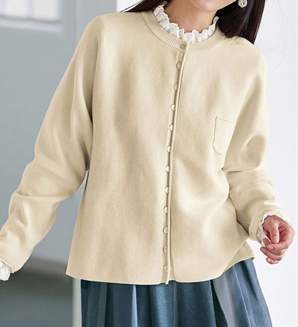 ＆cocochi＞綿100％ゆったりドルマンカーディガン