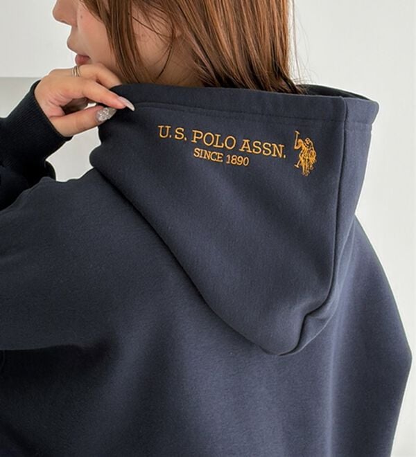 GeeRA（ジーラ）の「【U.S.POLOASSN.】フード刺繍ビッグシルエットジップパーカー（パーカー）」｜詳細画像