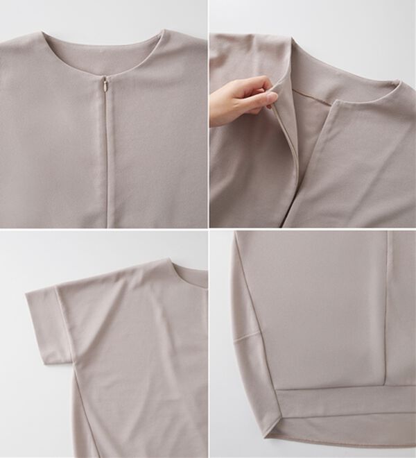 RANAN（ラナン）の「【4つの機能付】ひんやりハーフジップコクーンチュニック（チュニック）」｜詳細画像