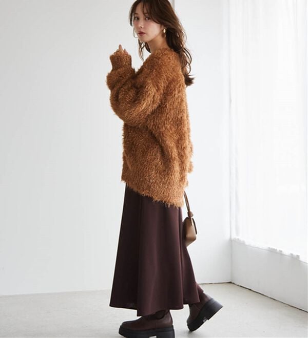 RANAN（ラナン）の「ラメ2WAYシャギーニットカーディガン（ニットカーディガン）」｜詳細画像