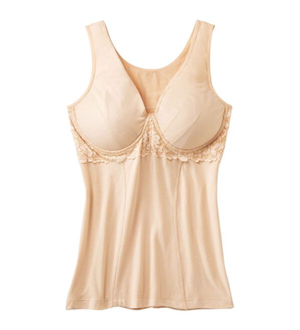 「【３色組】ノンワイヤーなのに綺麗見えカップ付インナー（肌着・インナーウェア）」｜詳細画像