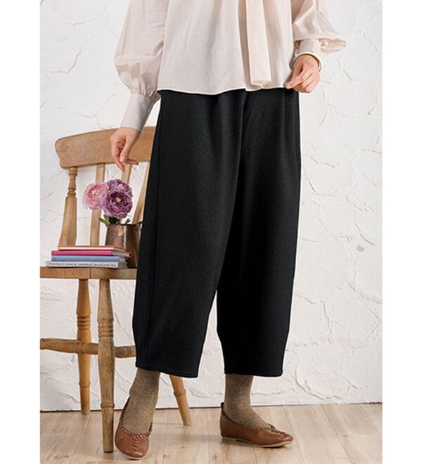 ルフラン（ルフラン）の「【３本組】ウール調裾すっきりワイドパンツ（ワイドパンツ・ガウチョ）」｜詳細画像