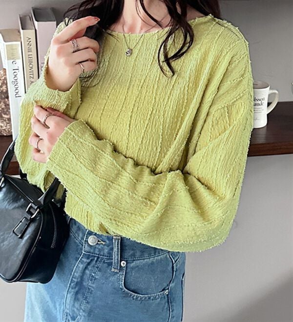 GeeRA（ジーラ）の「シャギージャカードボートネックカットソー（カットソー）」｜詳細画像