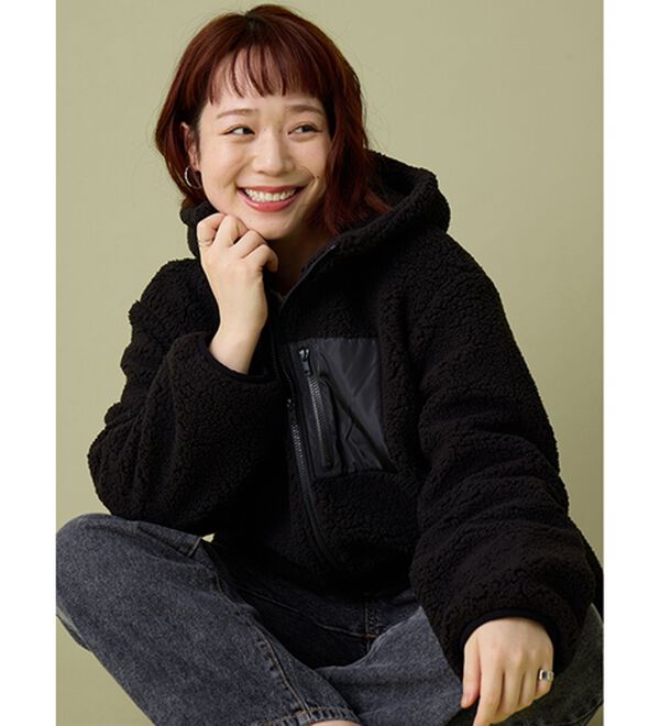 M～8L】中綿入りボアフードブルゾン - ベルーナ【公式】