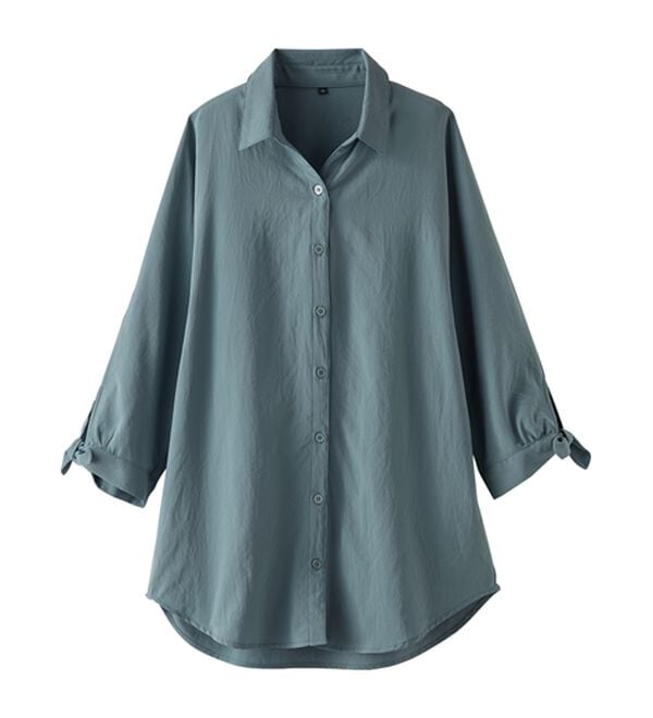 BELLUNA（ベルーナ）の「イージーケア！袖リボンシャツチュニック（チュニック）」｜詳細画像