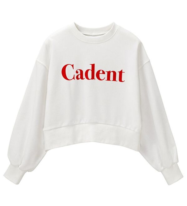 GeeRA（ジーラ）の「裏毛フロッキーロゴ短丈スウェット（トレーナー・スウェット）」｜詳細画像