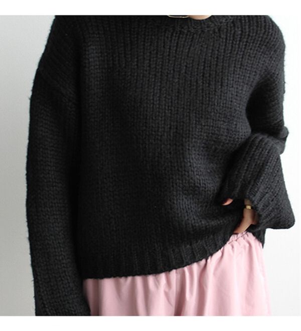 GeeRA（ジーラ）の「起毛ショート丈ニットプルオーバー（ニット・セーター）」｜詳細画像