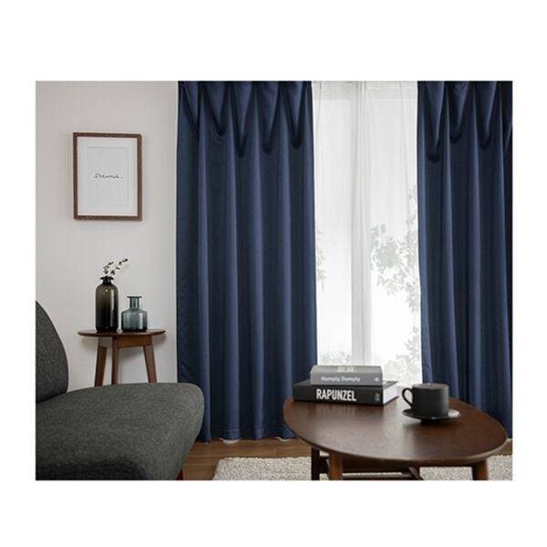 iellio（イエリオ）の「【４枚組】お買得遮光カーテン＜遮光カーテンセット・洗える・レースカーテン・無地・ウォッシャブル＞（ドレープカーテン）」｜詳細画像