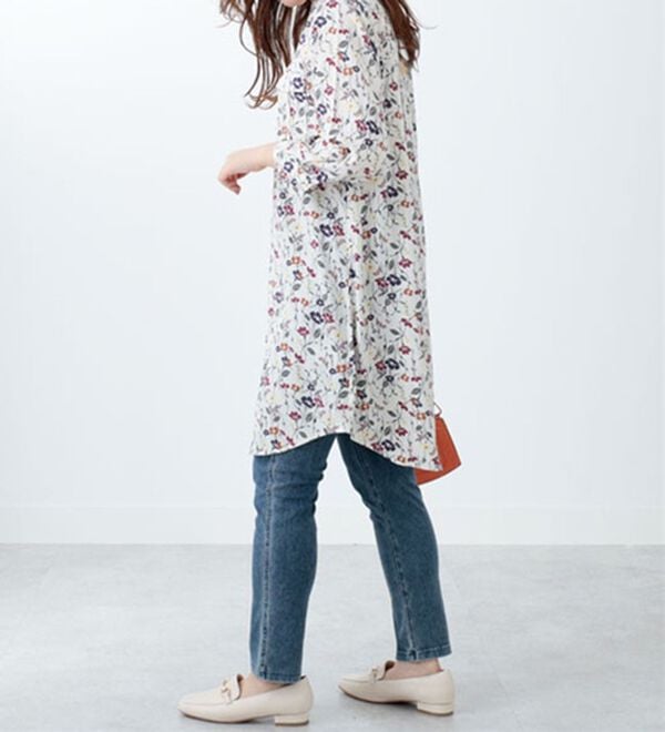 BELLUNA（ベルーナ）の「レーヨンプリントポケット使いワンピース（プリントワンピース）」｜詳細画像