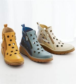 「アビータ　ダブルファスナー式パンチングシューズ（ブーツ）」｜詳細画像