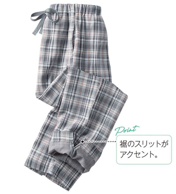 LAVIENNE（ラヴィエンヌ）の「【オーガニックコットン使用】綿１００％Ｗガーゼのルームパジャマ（パジャマ・ルームウェア）」｜詳細画像