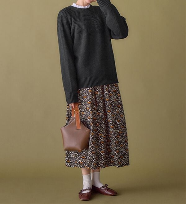 Viola e Viola（ヴィオラ エ ヴィオラ）の「総柄プリントバルーンスカート（ロングスカート）」｜詳細画像