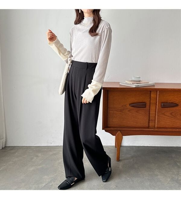 GeeRA（ジーラ）の「異素材ドッキング配色メロープルオーバー（カットソー）」｜詳細画像