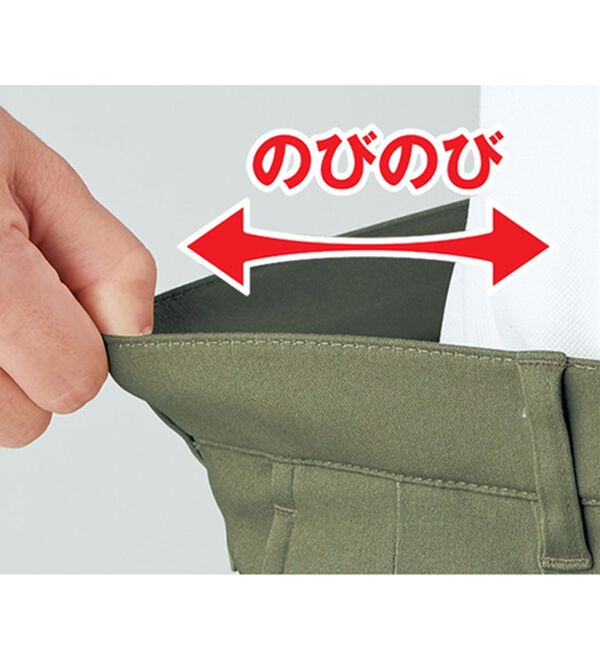 「＜コムルヴァン・オム＞＋８．９&deg;Ｃの素材ツータックチノパンツ（メンズチノパンツ）」｜詳細画像