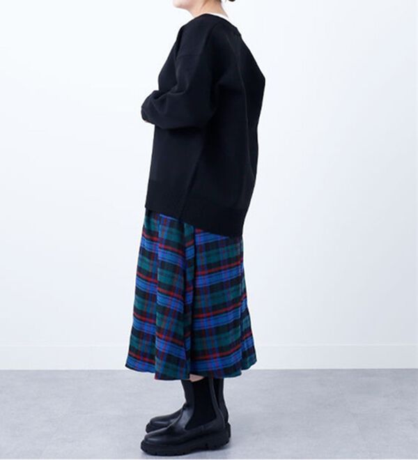 BELLUNA（ベルーナ）の「大人顔チェックスカート（ロングスカート）」｜詳細画像