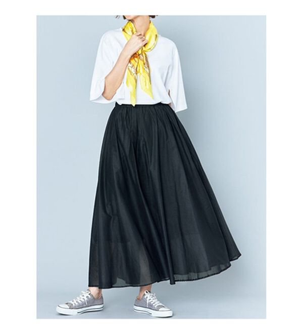 VINNO（ヴィノ）の「綿ボイルサーキュラーマキシスカート（ロングスカート）」｜詳細画像