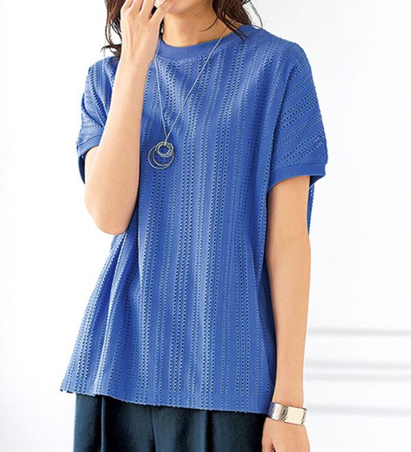 BELLUNA（ベルーナ）の「アイレットレースデザインプルオーバー（カットソー）」｜詳細画像