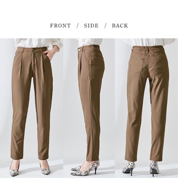 alotta（アロッタ）の「あったか裏起毛ストレッチテーパードパンツ（フルレングスパンツ）」｜詳細画像