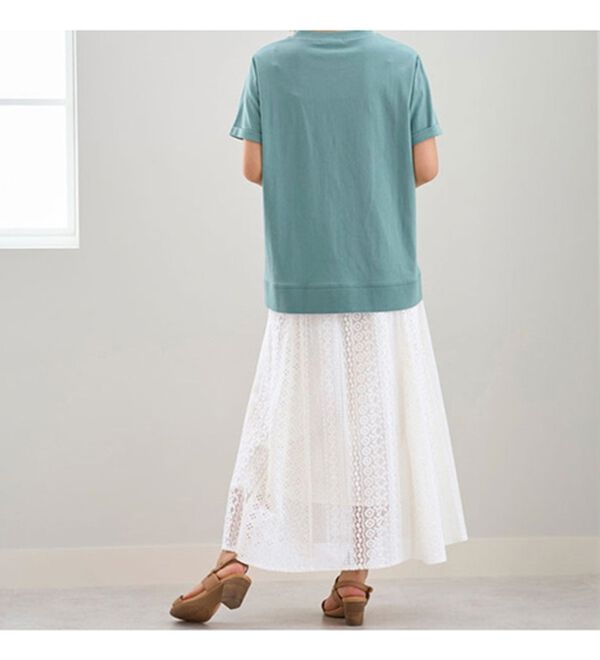 BELLUNA（ベルーナ）の「レース切替デザインフレアースカート（ロングスカート）」｜詳細画像